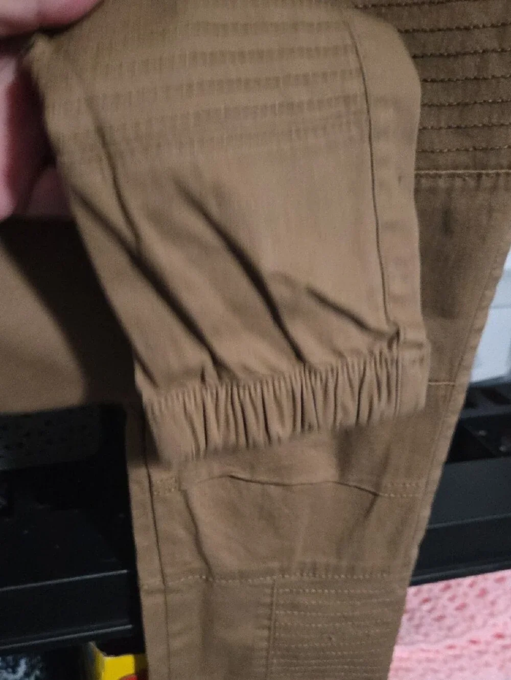 Ring of Fire Men's Tan Jogger Pants with Zipper Detail